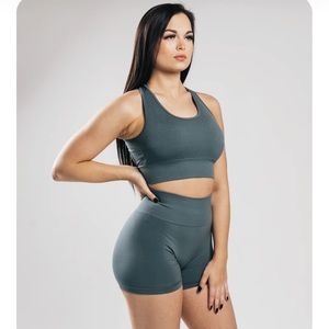 Charcoal vault sports bra